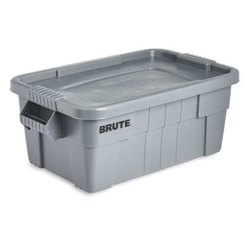 Rubbermaid Brute 14 Gallon Tote With Lid, Gray
